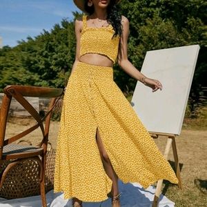 Floral print 2 piece set